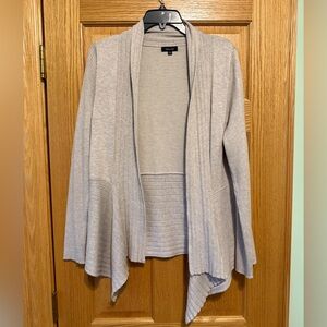 Beige Open Front Cardigan Sweater